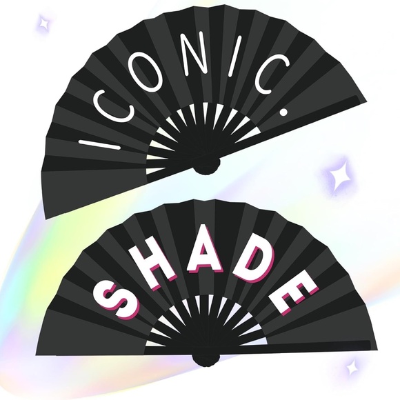 Large Handheld Folding Fan with Sayings - Picture 3 of 6